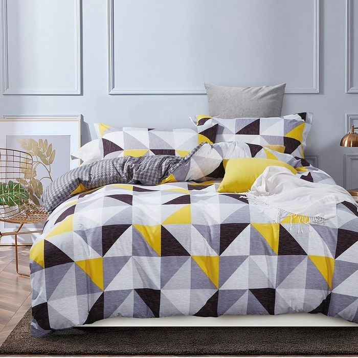 Fabric Fantastic Geometric Super King Size Quilt/doona/duvet Cover Set