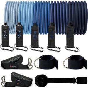 METEOR 5-70kg Resistance All-in-One Resistance Bands Set (Blue Gradient)