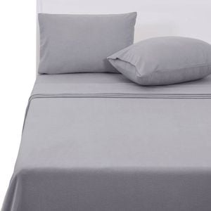 Bloomington Polar Fleece Sheet Set Double 30cm Wall Grey