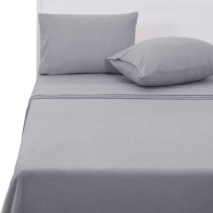 Bloomington Polar Fleece Sheet Set Double 30cm Wall Grey