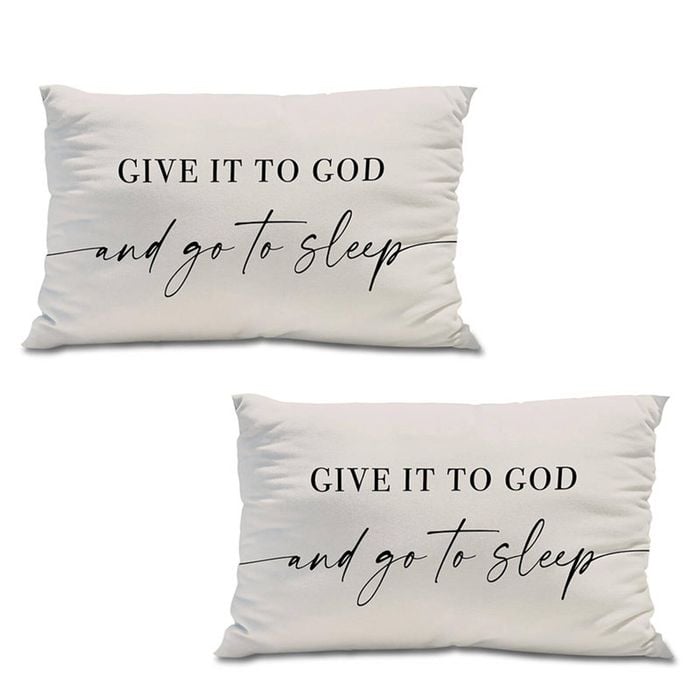 Catzon 2 Pcs Summer Lumbar Pillow Covers Linen Pillowcase for Home Decor-Set 17