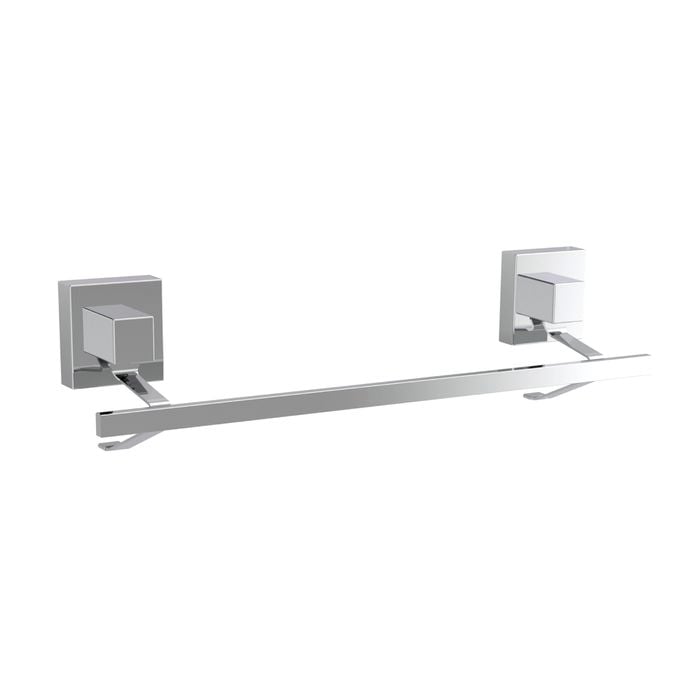 Fusion-Loc 40cm 26kg Stainless Steel Suction Single Towel Rail - Chrome 400mm