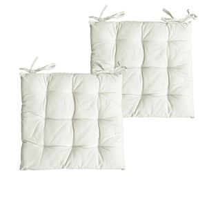 Bloomington Set of 2 Colter Cotton Chair Pads Cream