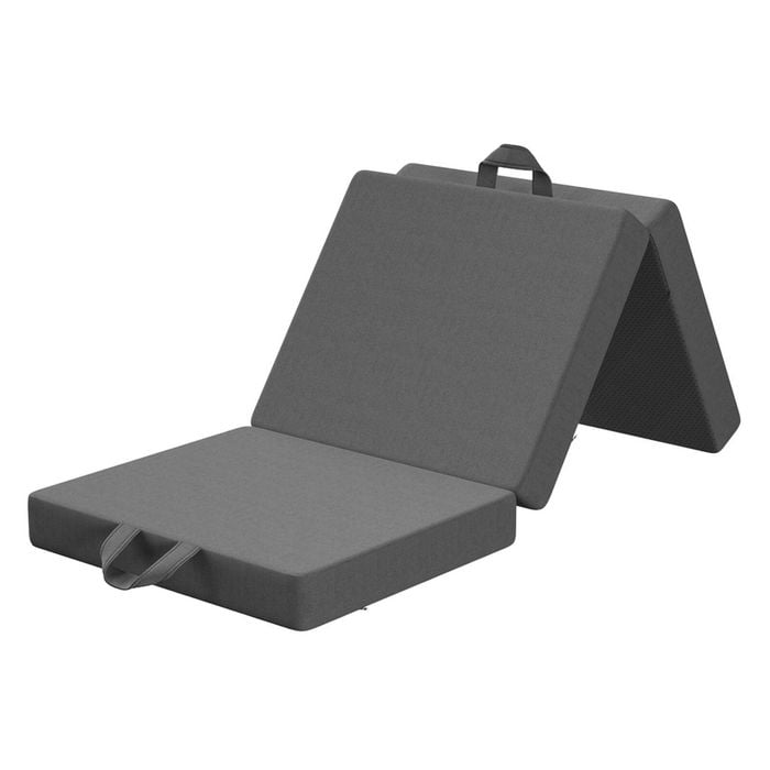 BedStory Folding Mattress Small Single Trifold Mattress with Firm Support Foam Washable Cover 10cm Grey