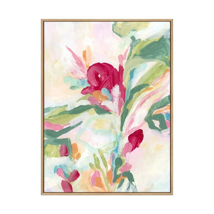 Artey | Tropical Rhythm II - Framed Canvas - Natural Frame - 120 x 160cm