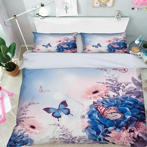 3D Flowers Butterflies 347 Bedding Set Pillowcases Quilt Duvet Cover Set Queen King
