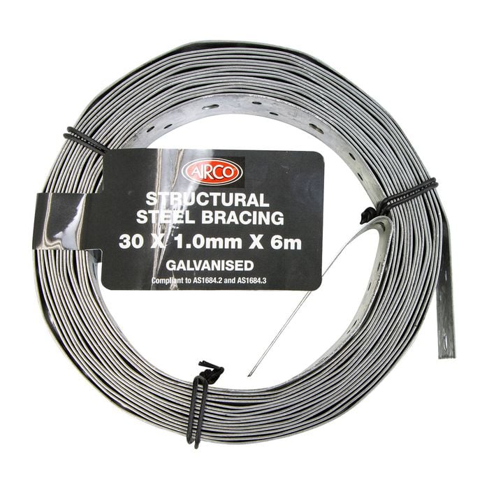 Airco 30 x 1.0mm x 6m Structural Galvanised Strapping