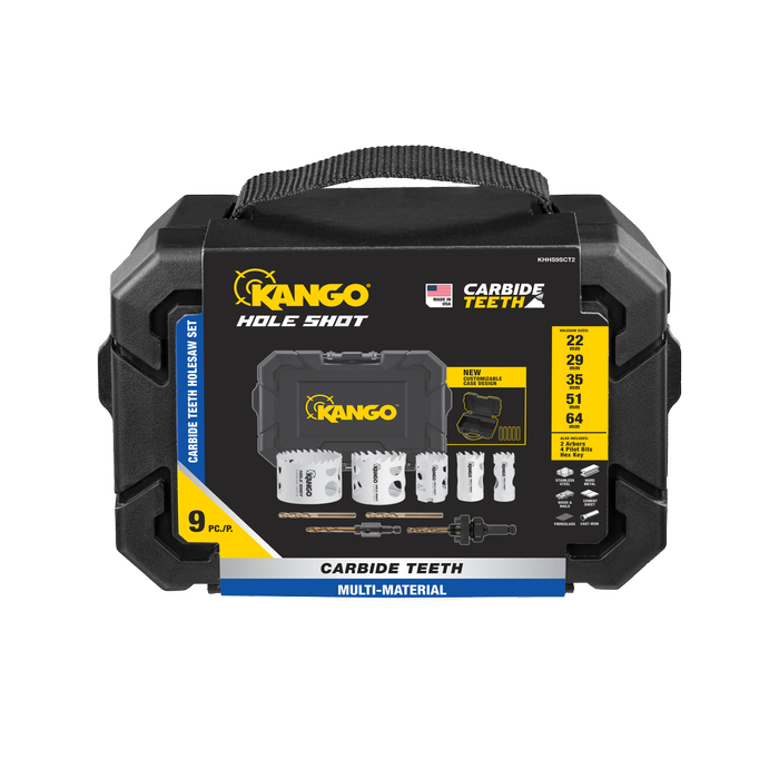 Kango Hole Shot 9 Piece Carbide Teeth Hole Saw Set