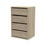 Flexi Storage Wardrobe 400mm Oak 4 Drawer Unit 