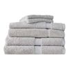 6pc Canningvale Royal Splendour Bathroom Towel Set Luxxury Home Decor Silver