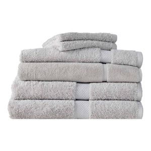 6pc Canningvale Royal Splendour Bathroom Towel Set Luxxury Home Decor Silver