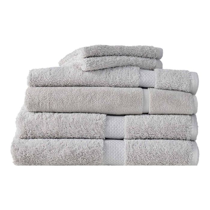 6pc Canningvale Royal Splendour Bathroom Towel Set Luxxury Home Decor Silver