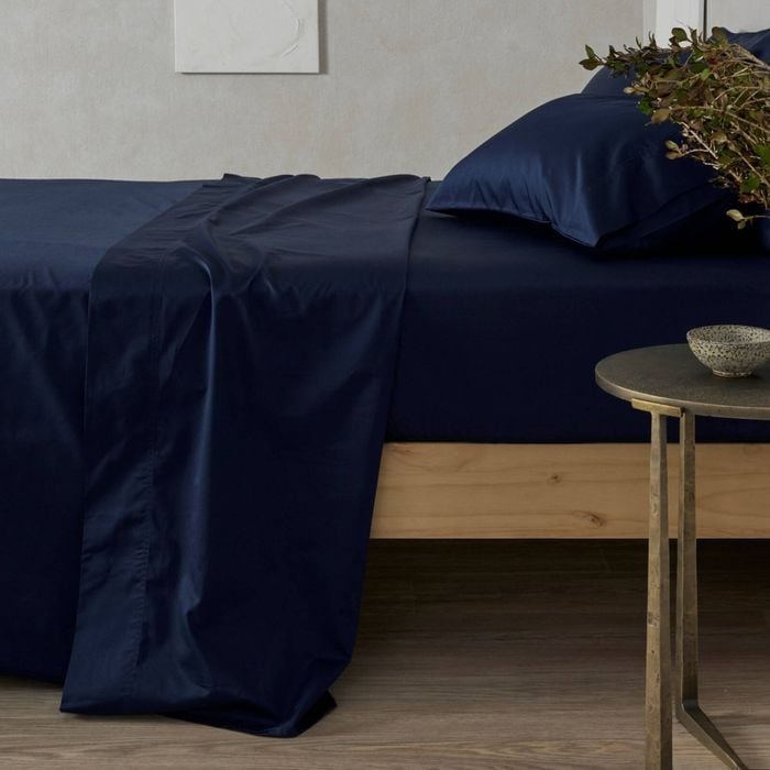 Bedding Co. Sheet Set 500TC Organic Cotton Navy Blue Super King