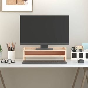 Monitor Stand 50x24x16 cm Solid Wood Pine