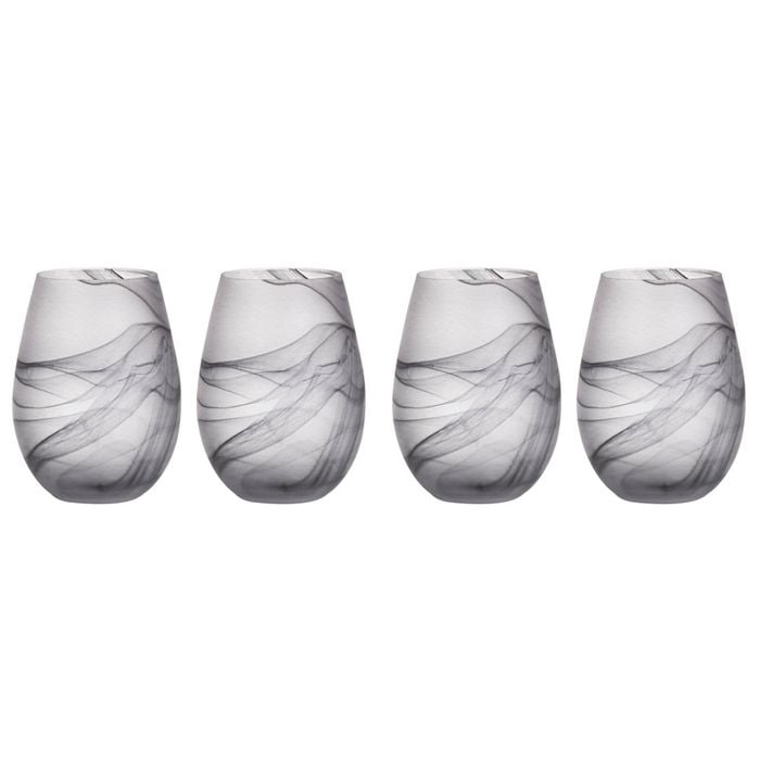 2x 2pc Tempa Skylar Storm Stemless Red/white Wine Glass