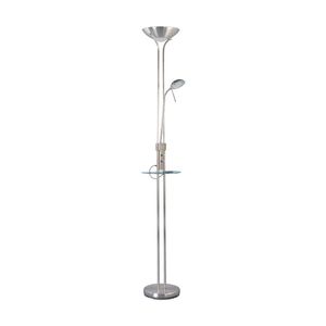 Lexi Lighting Seed USB LED Mother & Child Floor Lamp Satin Chrome 1800lm