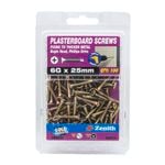 Zenith 6G - 18 x 25mm Drill Point Gold Passivated Plasterboard Screw - 100 Pack