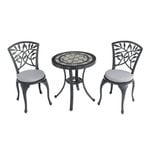 FurnitureOkay Macedon-Athens 3-Piece Cast Aluminium Outdoor Dining Setting
