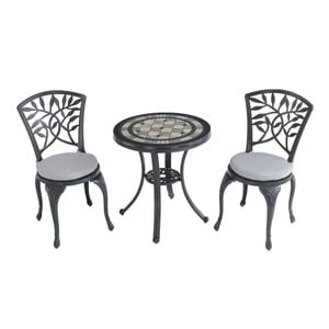 FurnitureOkay Macedon-Athens 3-Piece Cast Aluminium Outdoor Dining Setting