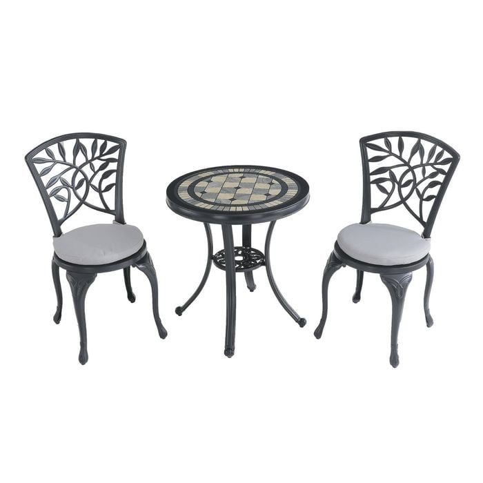 FurnitureOkay Macedon-Athens 3-Piece Cast Aluminium Outdoor Dining Setting