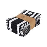 6pk J.elliot Home Eleanor 50x70cm Cotton Tea Towel - Black