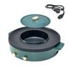 2 in 1 Electric Hot Pot Green with Grill Barbeque Cooker Temperature Control