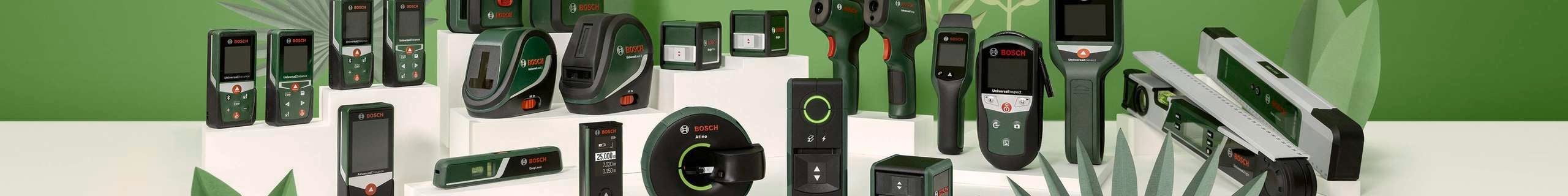 Bosch green measuring range all up on display for header image