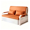 TOPONE Modern Sofa Bed with Wood Frame - Storage Included - Free Pillows - Orange