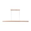 Lexi Lighting Freya CCT LED Pendant Light Small Natural Wood 151cm Hardwired