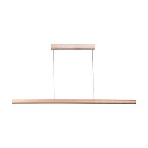 Lexi Lighting Freya CCT LED Pendant Light Small Natural Wood 151cm Hardwired