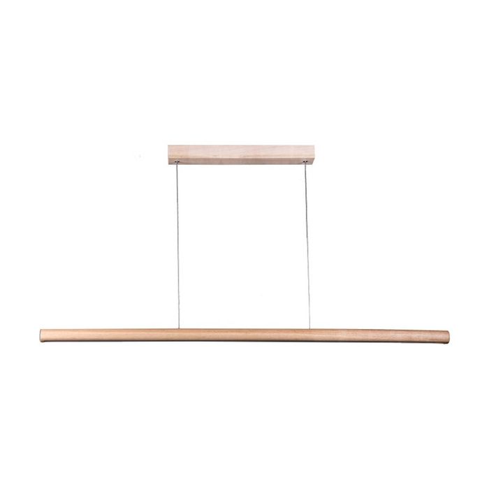 Lexi Lighting Freya CCT LED Pendant Light Small Natural Wood 151cm Hardwired