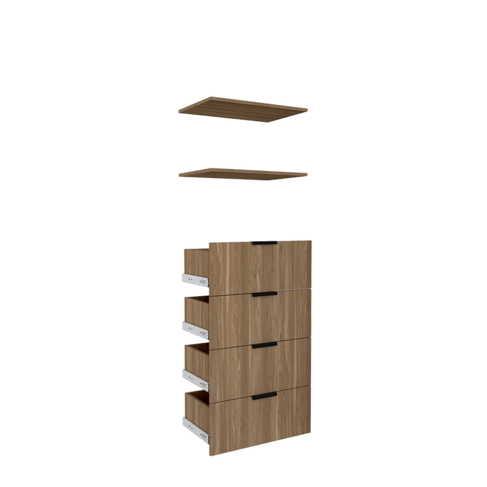 Lugna 4 Drawer, 2 Shelf Insert Kit Cove - Fits 600 x 380mm Cabinet Shell