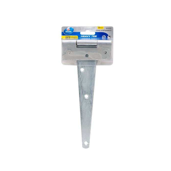 Zenith Heavy Tee Hinge 225mm Galvanised 2pk