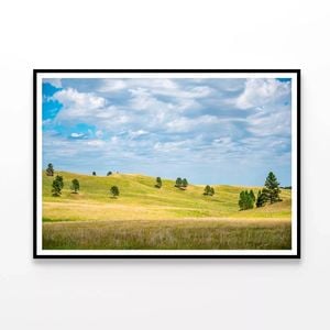 Open Grassland in South Dakota  Print 100% Australian Made 120x90cm  (Poster)