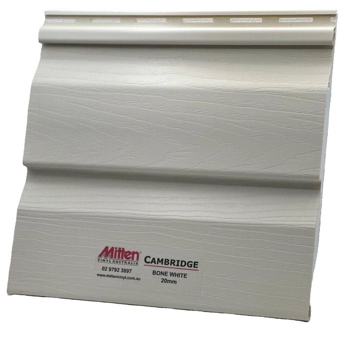 Mitten Vinyl Australia 5.84m x 20mm Bone Cambridge Vinyl Cladding