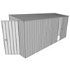 Build-A-Shed 1.2 x 4.5 x 2.0m Tunnel Shed Tunnel Hinged Door with 1 Sliding Side Door - Zinc
