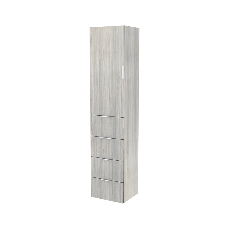 Lugna 2048 x 450 x 380mm Mist 3 Shelf 4 Drawers Left Hinged Door Storage Cabinet