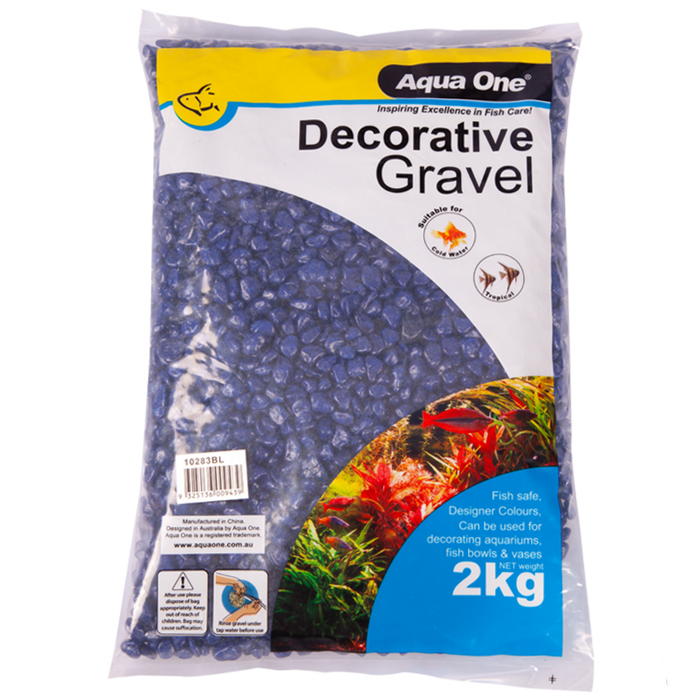 Aqua One Decorative Gravel Deep Blue 7mm 2kg (10283BL)