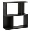 Costway 3-tier Compact Bookshelf Display Rack Storage Bookcase Nightstand Black