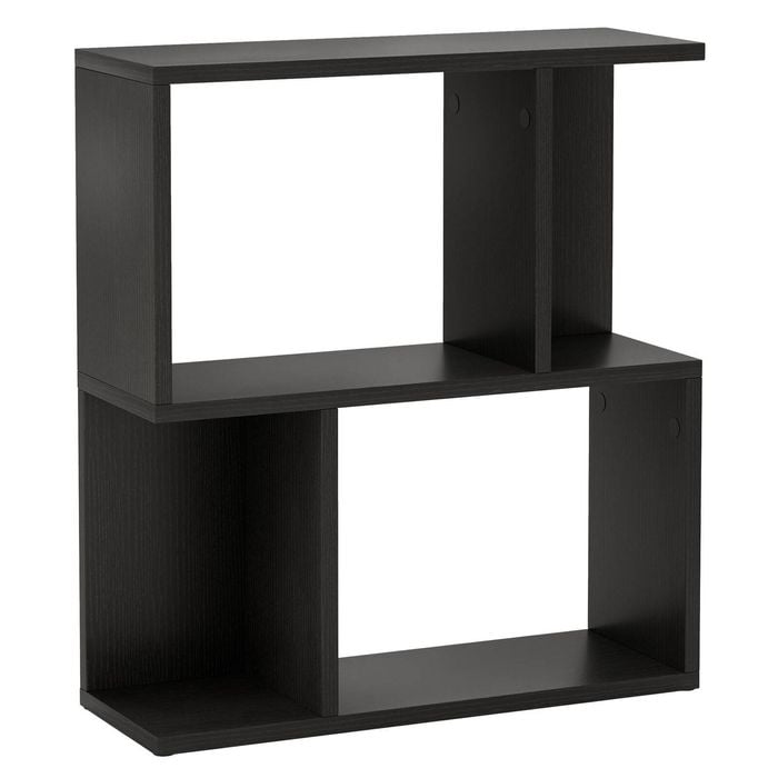 Costway 3-tier Compact Bookshelf Display Rack Storage Bookcase Nightstand Black