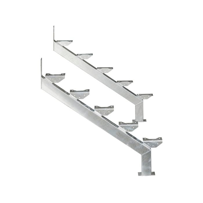 Galintel 5 Tread Heavy Duty Galvanised Steel Stair Stringer - 2 Pack