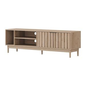 Oikiture Entertainment Unit TV Cabinet 160cm Natural