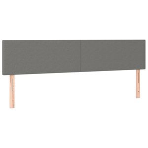 vidaXL Headboards Bedroom Furniture Bed Header 2 pcs Dark Grey 100 cm Fabric