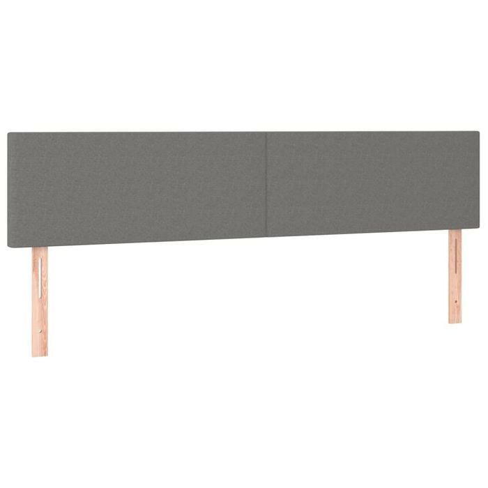 vidaXL Headboards Bedroom Furniture Bed Header 2 pcs Dark Grey 100 cm Fabric