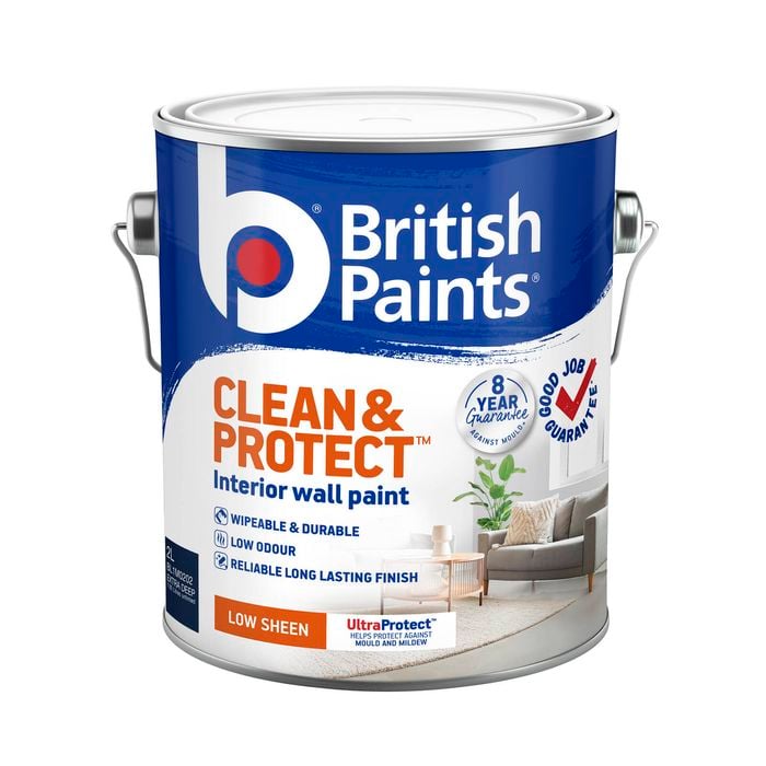 British Paints Extra Deep Low Sheen Clean And Protect Interior Paint - 2L