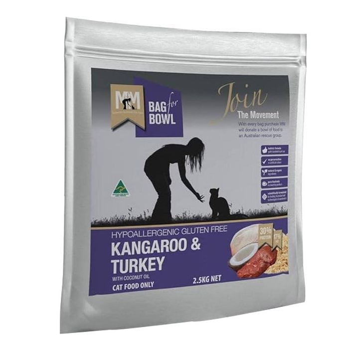 Meals For Meows (mfm) Kangaroo & Turkey With Coconut Oil Dry Cat Food 2.5 Kg