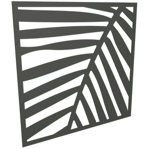 ProtectorAl 300-1200w x 300-1200h Woodland Grey Palm Unframed Solid Aluminium Decorative Panel 
