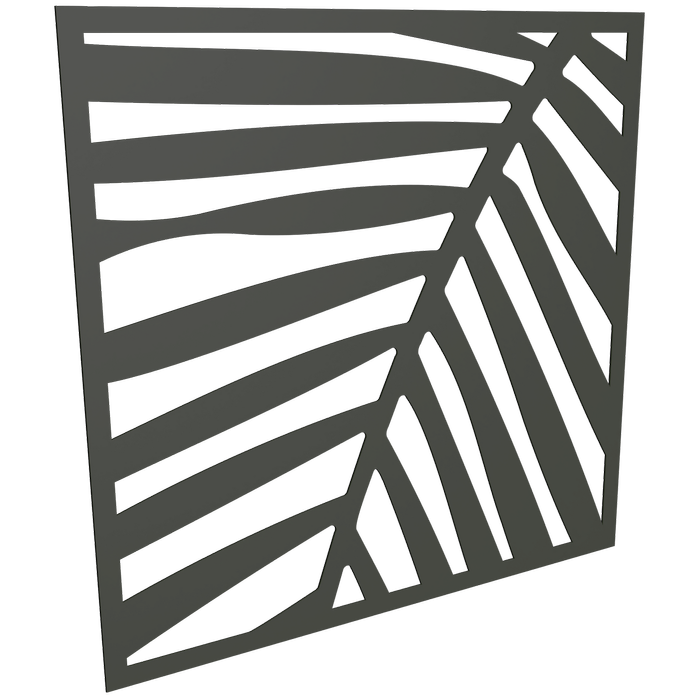 ProtectorAl 300-1200w x 300-1200h Woodland Grey Palm Unframed Solid Aluminium Decorative Panel 