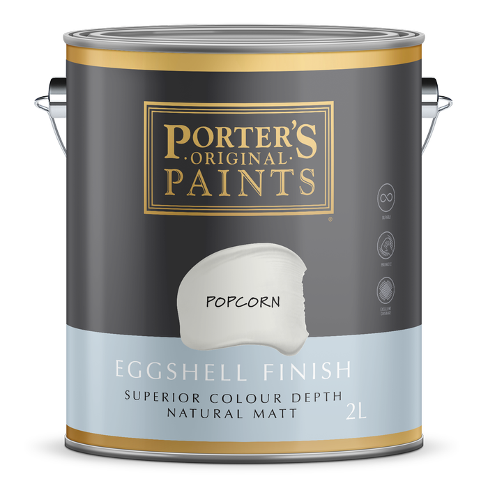 Porter's 2L Popcorn Eggshell Finish Broadwall Washable Paint