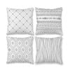 Catzon 4 Pcs Abstract Throw Pillow Covers Linen Modern Art Decor Pillowcase-Set 5